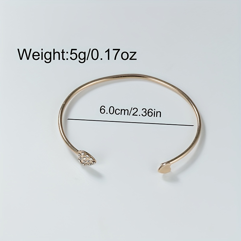French Inspired Golden Tone Heart Bracelet